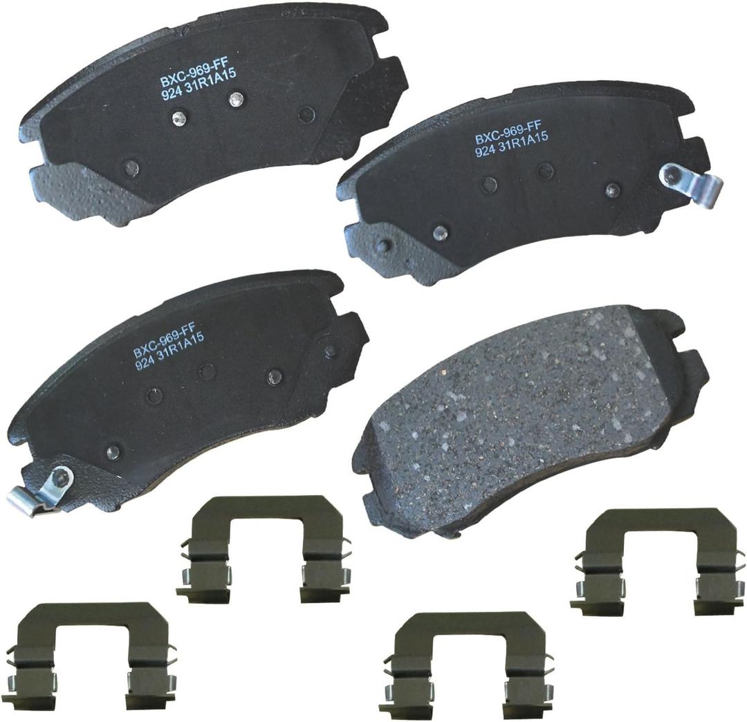 Bendix Premium SBC924 Ceramic Brake Pads for Select Models Changan CS35,Hyundai Elantra,Sonata,Tiburon,Tucson,Kia Magentis,Optima,Soul,Sportage