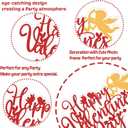 Valentine's Day Decorations Kit - 18 Latex Balloons, 2 Heart Foil Balloons, "Happy Valentine's Day" Banner, Fringe Curtain & Cake Topper for Romantic Valentines Day Party Decor, Anniversary, Wedding