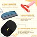 LemonRoad 6 Pcs Pet Hair Removal Tool Set Includes 4 Electrostatic Pet Hair Removal Gloves for Cat Dog Carpet Scraper for Couch, Clothes, Car, Carpet, Bed, Furniture