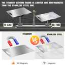 Titanium Cutting Board for Kitchen, Large 100% Pure Cutting Board for Camping, Non Toxic, Double-Sided for Meat/Fruit/Vegetable, Dishwasher Safe & Handwasher Clean, Durability, 12" x 18"