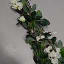 Giegxin 32 Inch Spring Artificial Blossom Branches Fake Spring Cream Blossom Branch 3 Pcs Faux Wild Petunia Flower Stems Bush Long Branches for Vase Floral Arrangement Wedding Party Decoration