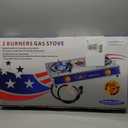 Vivicreate 2 Burner Propane Stove, Portable Camping Gas Cooktop with Automatic Ignition, Stainless Steel BBQ Cooker, Includes Regulator & Hose, Estufa de Gas, Includes Regulator & Hose