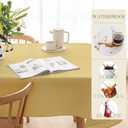 BYDOLL Table Cloth Champagne 70x108 Inch Tablecloth for 8 Foot Rectangle Tables Outdoor Washable Wrinkle Free and Spillproof Polyester Tablecloth for Festival Camping Picnic Party Cover