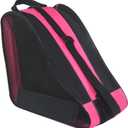 Gooyule Roller Skate Bag,Adjustable Shoulder Strap ice Skate Bags for Girls Boys and Adults,Large Capacity Breathable Skate Bags Fit Quad Skates,Inline Skates,Roller Skates and Most Skate Accessories, PInk 