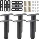 6 PCS 6-10 Inch Adjustable Bed Support Leg, Bed Frame Legs with Screws, Salt Support for Sofa