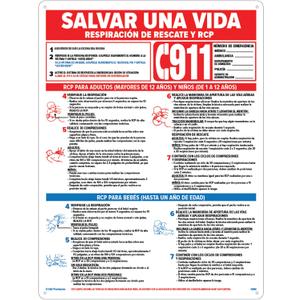 Poolmaster Sign for Residential or Commercial Swimming Pools, Spanish Language Saving a Life