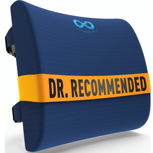 Everlasting Comfort Lumbar Support Pillow for Office Chair - Memory Foam  Cushion for Car Seat - Promotes Better Posture, Back Pain Relief - Ideal Gaming and Desk Chairs Work and Home Essentials