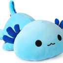 Onsoyours Cute Axolotl Plushie, Soft Stuffed Animal Salamander Plush Pillow, Kawaii Plush Toy for Kids (Blue Axolotl A, 13")