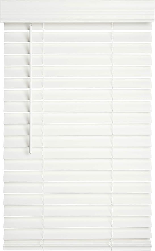 Lotus & Windoware 2" Cordless 36" x 60" Faux Wood Blinds, White