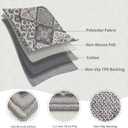 SERISSA 2x3 Washable Small Entry Rug,Soft Non Slip Indoor Boho Throw Rug for Entryway Kitchen Bedroom Dorm Bedside Front Door,Moroccan Geometric Carpet,Dark Grey