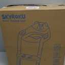 Potty Training Seat SKYROKU Potty Training Toilet with Step Stool Ladder, for Kids Boys Girls Toddlers - Comfortable Safe Potty Seat with Anti-Slip Pads Ladder 8838-Grey