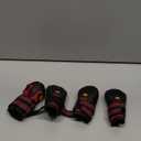 CovertSafe& Dog Boots for Dogs Non-Slip, Waterproof Dog Booties for Outdoor, Dog Shoes for Medium to Large Dogs 4Pcs with Rugged Sole Black-Red (Size 1: 2.3''x1.6'')(L*W) for 10-23 lbs)