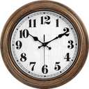 45MinST 12 Inches Retro Wall Clock, Silent Non Ticking Battery Operated Movement, Decor for Home/Wall Decor, Easy to Read, Decorate for Bedroom Living Room Office(Bronze)