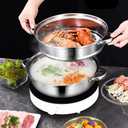 Steamer Pot for Cooking 11 inch Steamer Pot, 3-tier Multipurpose 18/8 Stainless Steel Steam Pot Cookware with Lid for Vegetable, Dumpling, Stock, Sauce, Food