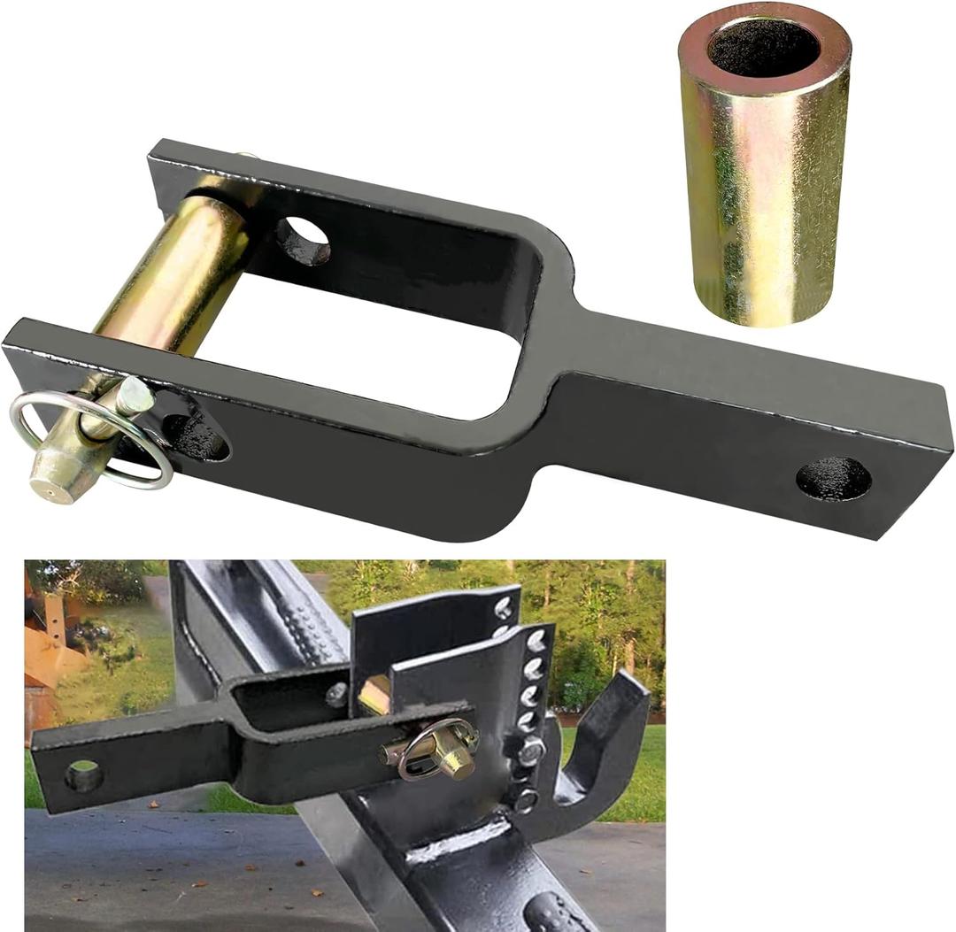 Versatile Quick Hitch Adapter with Adapter Sleeve Used to Adjust Top Link Bracket Movements for Category 1 Quick Hitch