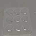 Heart Shape Epoxy Mold 9Pcs 5.2 x 4.2cm DIY Resin Casting Jewelry Love Heart Keychain Pendant Making Silicone Mold