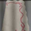 SHIYUE Scalloped Bow Bathroom Mat, Coquette Cute Non Slip Rug Aesthetic Preppy Microfiber Room Decor, Soft Bathtub Decoration(18"×26" Pink)