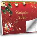 3 x Small Desk Calendar 2026 - Standing 2026 Desk Calendar, Oct.2025 to Dec.2026, 8" x 6", Monthly Flip Desktop Calendar with To Do List, Your Personal Desk Planner with Pocket for Work Home Office