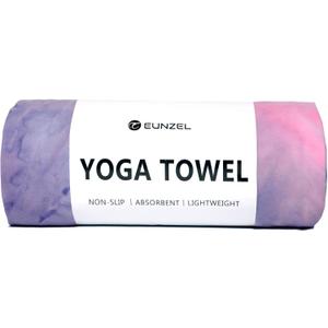 Eunzel Hot Yoga Towel Non Slip Yoga Mat Towel Non-Slip Sweat Absorbent Microfiber Towel for Hot Yoga, Pilates and Workout 72" x 26.5", Purple & Blue