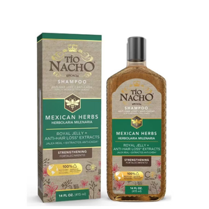 Tio Nacho Mexican Herbs Shampoo, Strengthening Hair Care with Royal Jelly, Ginseng, Wheat and Jojoba Oil, Honey Scented14 Fl Oz