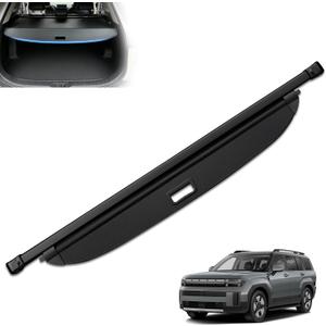 MIALUTY® Cargo Cover for 2024 2025 2026 Hyundai Santa Fe Retractable Trunk Cover Santa Fe Accessories Anti-Peeping Anti-Theft Privacy Screen,Trunk Luggage Shield Shade Carbon Fiber Texture