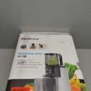 Cold Press Juicer, 5.3" Wide Feed Chute Juice Extractor Machine with 400W, High Juice Yield, Slow Masticating Juicer for Whole Vegetables & Fruits, Metallic Silver