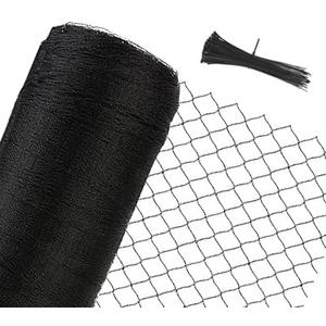Junflying Bird Netting, 10x10 FT – 1/2" Mesh, Woven Garden Netting Against Birds, Deer, Rabbits, Small Animals, Mesh Net Roof Cover for Bed, Vegetables, Fruit Tree, Blueberry Bush & Strawberry Plant