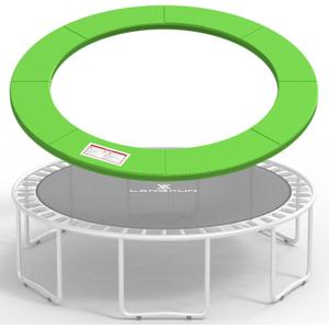LANGXUN Universal Trampoline Repalcement Safety Pad, 8ft 10ft 12ft 14ft 15ft 16ft Waterproof Surround Spring Foam Cover for Round Frame (Green)