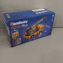 Large Crane Truck Toy with Extendable Crane Arm, Lights & Siren Sounds, Assemble & DIY Truck Engineering Vehicle Toy for Boys Girls Christmas Birthday Gifts Kids Toys for 3 4 5 6 7 8 Years Old