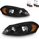 Headlights with High/Low Beam Bulbs for 2006-2013 Chevy Impala