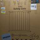 Extra Wide Baby Gate 48.03-52.76 Pressure Mounted,Child Dog Pet Safety Gates with Walk Through Door for Doorways Stairs No Drilling in Door,White