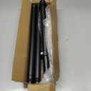 PHITRIC Flag Pole Kit, Tangle Free Spinning Stainless Steel Rustproof Flagpole for 3x5 Sports Fan Outdoor Flags for Outside House (Black, 5FT, with Bracket)