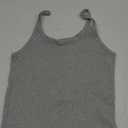 Artfish Women's Sleeveless Tank Top Form Fitting Scoop Neck Ribbed Knit Basic Cami Shirts L (Grey)