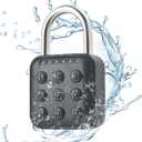 Combination Lock,9 Digit Push Button Combination Padlock,6 Digit Locking Mechanism,Combination Lock Aluminum Combination Digital Padlock for Drawers,Doors,Suitcases,Gym Lockers,Boxes (Black 2)