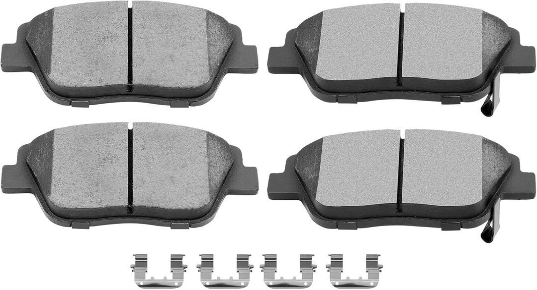 SCITOO Ceramic Brake Pads Kits, 4pcs Front Brakes Pads Set fit 2011-2015 For Hyundai For Sonata,2011-2016 For Kia For Optima