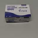 ZESLMG Nickel Suction Cup Hooks for Glass Window, Silver Shower Hook for Inside Shower, Removable Towel Hooks for Bathroom Kitchen Wall Glass Door, Wreaths Loofah Suction Hook for Hanging, 4 Pack