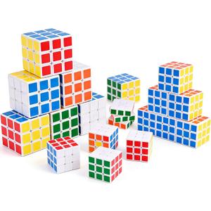 24 Pack Cube Puzzle Party Favors for Kids, 2.1in 5.3x5.3 Magic Cube School Rewards & Classroom Prize for Students, Birthday Party Favors Easter Christmas Stocking Stuffers Gifts for Kids