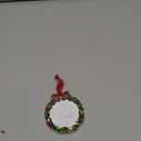 Laraine Christmas Tree Ornaments  Decorative Hanging 2025 Holiday Keepsake Gift Pendant with 2.5" Photo Frame Insert for Picture of Pet (Wreath (2025))