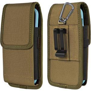 Phone Holster for Belt with Metal Clip and Magnetic Closure Compatible with iPhone 16/15/14/13/12 Pro and Non-Pro, Galaxy S25 S24 S23 S22 for Everyday Protection, M-Khaki