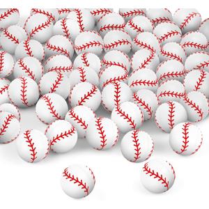 Deekin 200 Pcs Baseball Bouncy Balls Bulk 0.98'' Mini Rubber Bouncing Balls Sports Party Favors for Kids Fillers (Baseball)