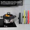 Microwave Splatter Cover Vented Glass Splatter Guard Lid with Collapsible Silicone for Food as Pot Cover Plate 10.8 inch for 6 7 8 9 10 inch Plate Bowl (Black)