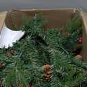 Timer 2 Pack Outdoor Christmas Tree Urn Filler 24 Inch Artificial Xmas Tree with Pine cones Red Berries Tripod Stake Warm White & Colorful Lights Battery Operated 8 Mode Porch Decor Pathway Holiday Yard