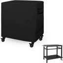 WOMACO Outdoor Dining Cart Cover, Waterproof Prep Table Cover for Movable Double Shelf Worktable, Heavy Duty Patio Bar Cart BBQ Table Cover,All Weather Protect-49.2" x 25.6" x 33.5"