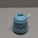 HAOTOP Porcelain Sugar Bowl with Lid and Spoon 12oz (Turquoise)