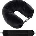 1-Pack Stuffable Travel Pillow for Extra Luggage - Travel Neck Pillow with Adjustable Neck Size - Multifunctional Velvet Neck Pillowcas - Sleeping Rest Cushion Travel Essentials