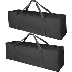 COOLBEBE 52" Sports Duffle Bag - 160L Extra Large Travel Duffel Luggage Bag with Upgrade 2-way Lockable Zippers, Sturdy & Water Resistant Long Duffle Bag for Camping Moving (Black 52inch 2Pack)
