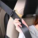 Seat Belt Adjuster & Holder for Adults, Car Seat Belt Clip for Easy Reach, Seatbelt Guide Grabber, Fits Sports Seats with Headrest Gap or Hole