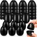 36 Pieces 3.1 Inch Empty Easter Eggs Plastic Fillable Eggs Toy Bulk for Easter Filling Candy Basket Stuffers, Crafts Party Favor (BLACK)