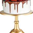 Darnell Nehemiah 12 inch Gold Cake Stand: Metal Cake Holder Stand - white cupcake stand For Wedding Reception Birthday (12inch Gold)