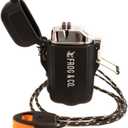 Survival Frog Tough Electric Lighter 2.0 - Waterproof & Windproof Lighters - Flameless Top-Facing Dual Arc Plasma, USB Rechargeable w/Built-in Flashlight, Camping, Survival Fire Starter (Black)